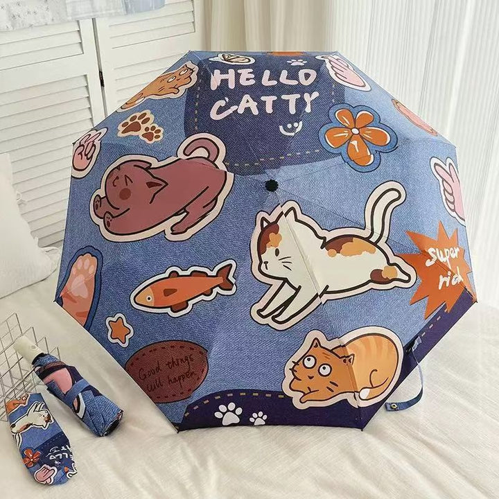 Ladies Folding Umbrella with Cute Dog Designs Kalsten