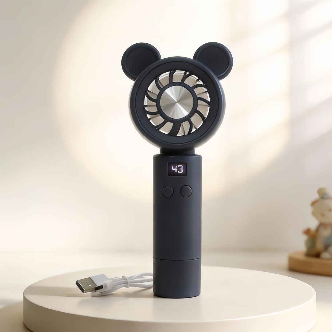 Portable handheld fan with animal ears and digital display Kalsten