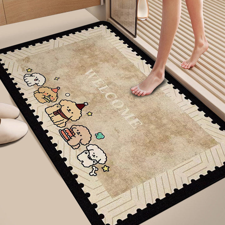 Plush Dog-Themed Bath Mat Kalsten