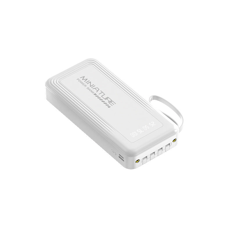 Compact power bank with integrated cables and digital charging display Kalsten