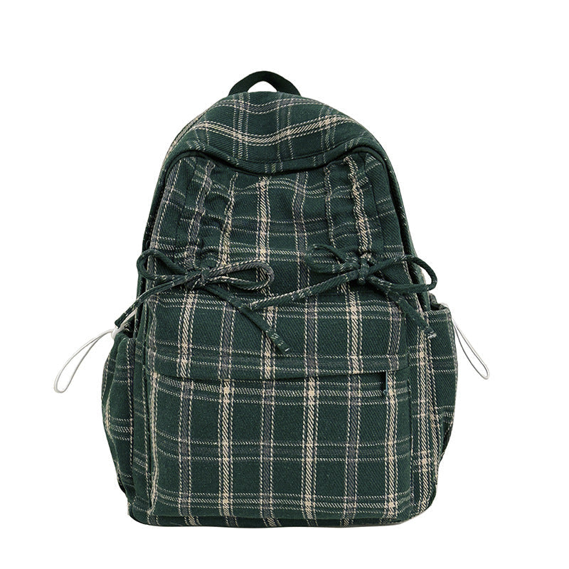 Checked Casual Drawstring Backpack kalsten
