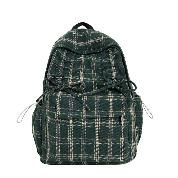 Checked Casual Drawstring Backpack kalsten