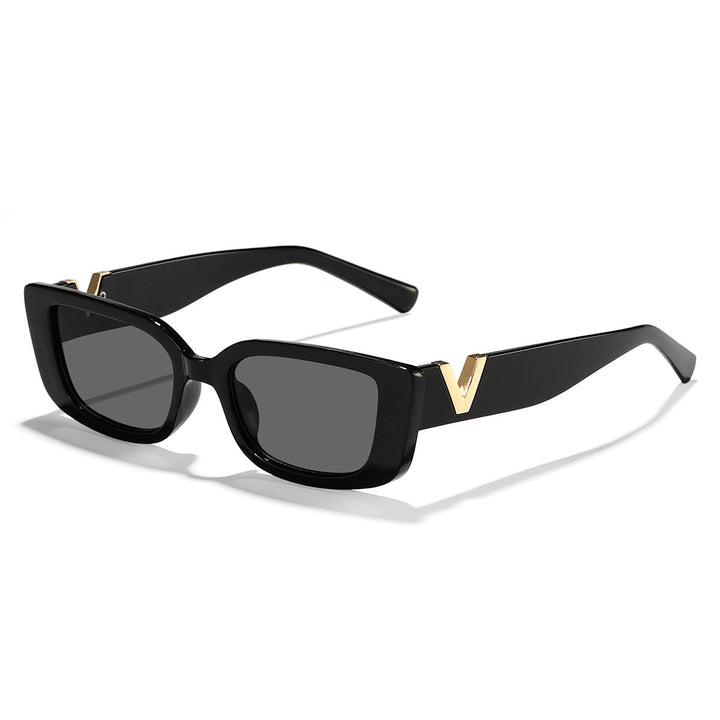 Ladies fashionable square sunglasses with golden accents Kalsten