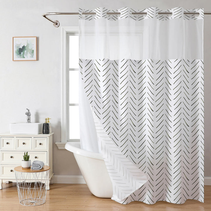 Herringbone Pattern Shower Curtain Kalsten