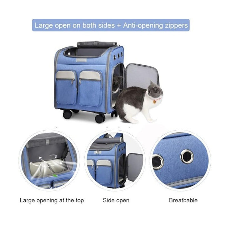 Multifunctional Pet Backpack with Trolley Function Kalsten