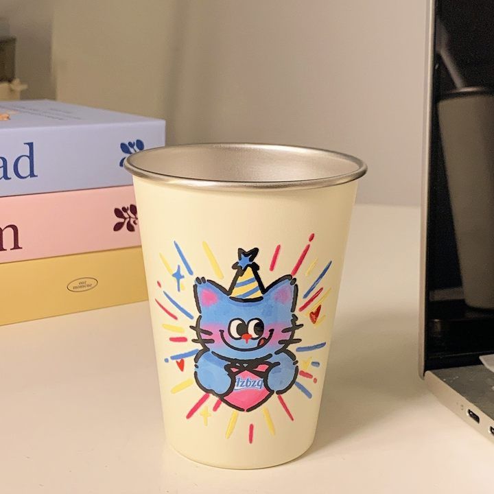 Creative drinking glass with funny cat motif Kalsten