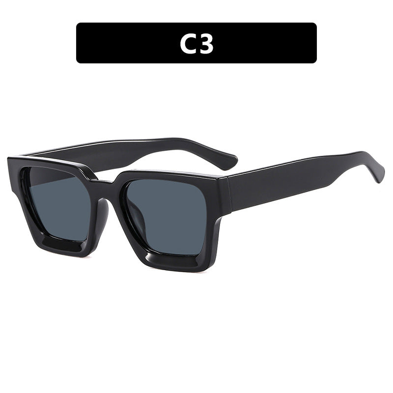 Ladies fashionable square sunglasses with sturdy frame and yellow lenses Kalsten