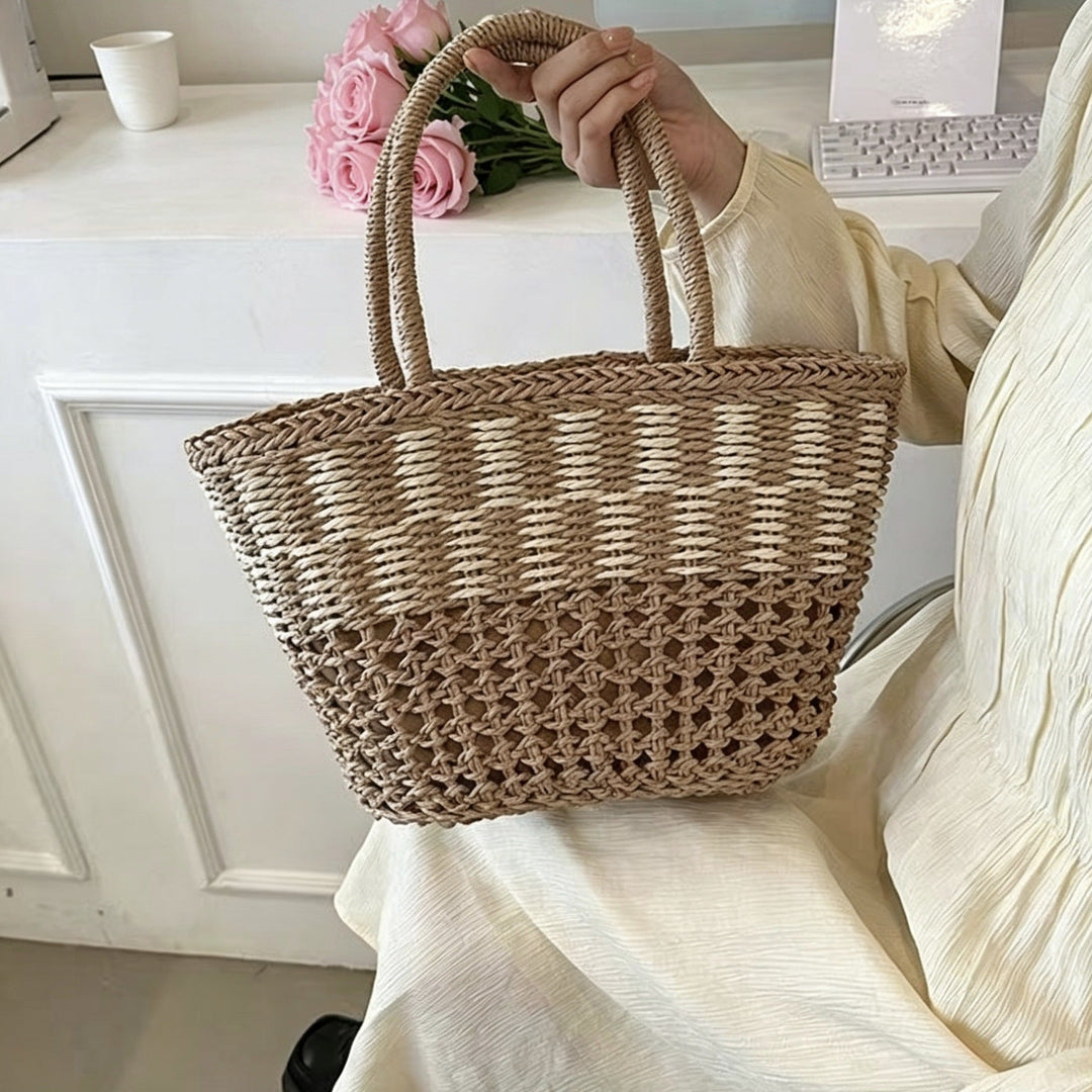 Handbag Made of Woven Natural Material with Airy Structure Kalsten