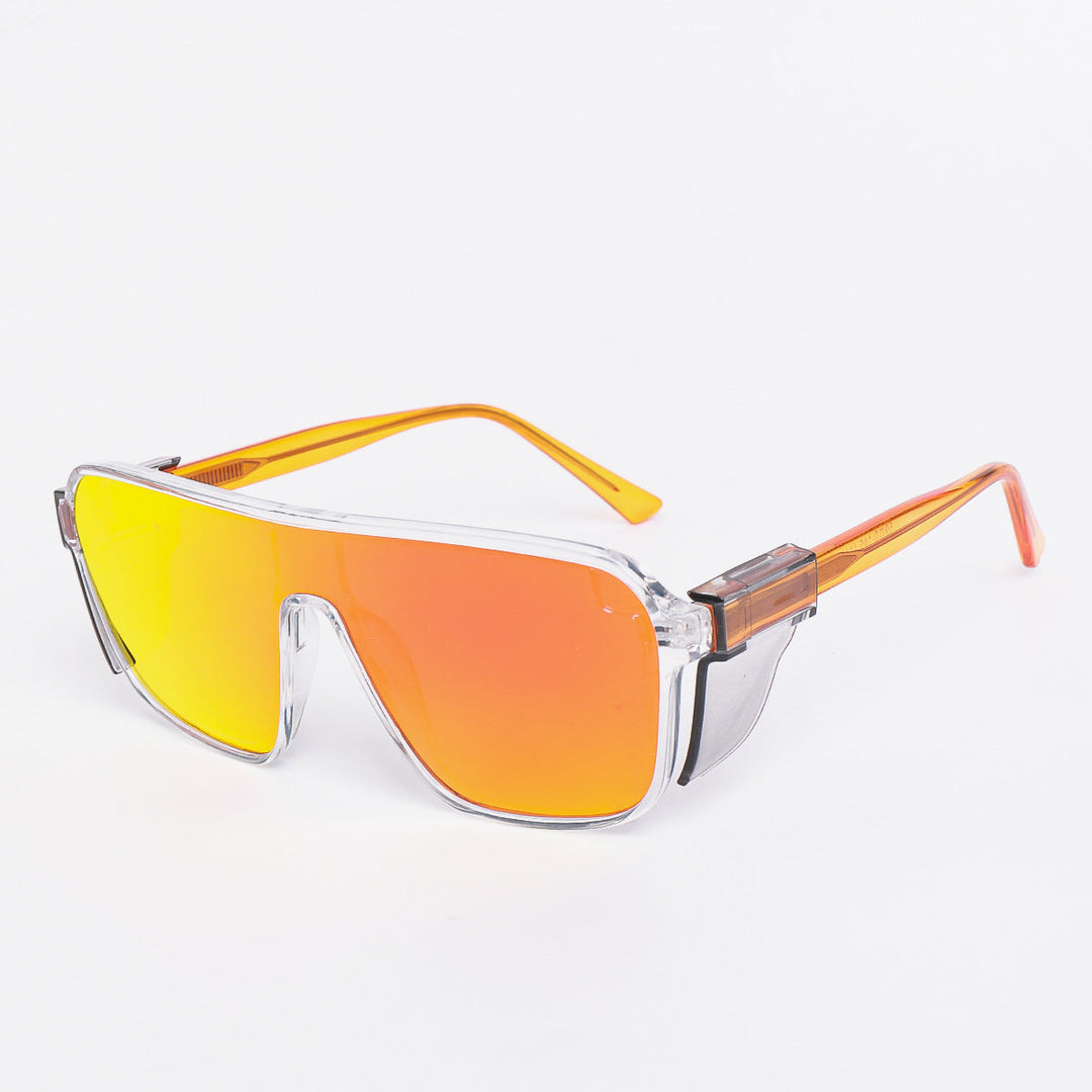 Women's sporty sunglasses in a futuristic design with colored lenses Kalsten