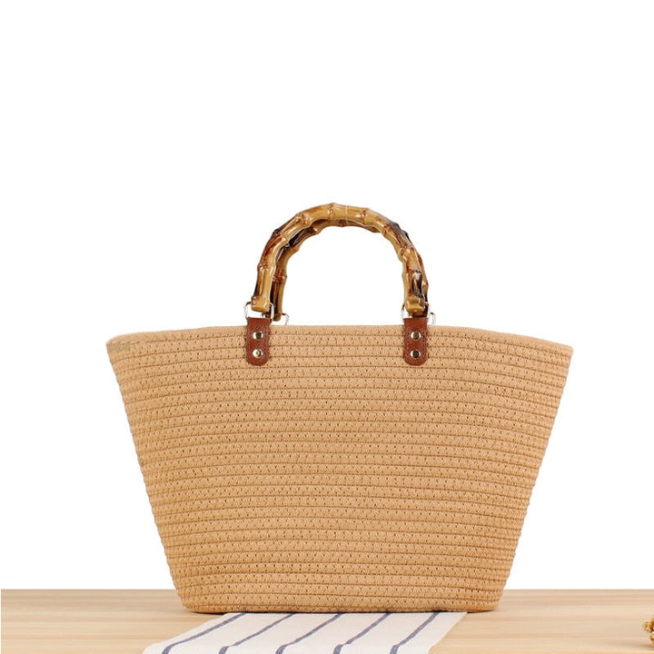 Elegant basket bag with bamboo handles Kalsten