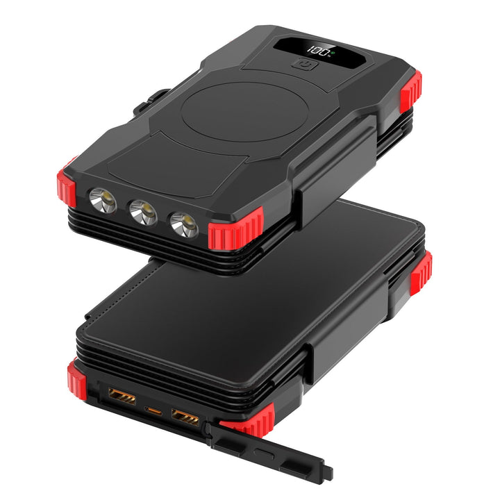 Power bank with solar charging and LED lights Kalsten