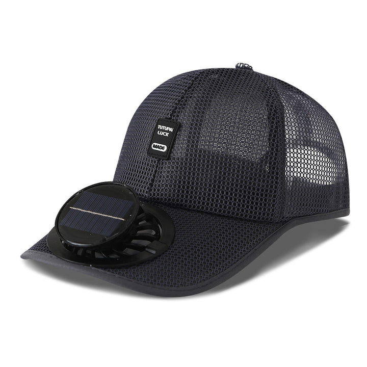 solar-powered mesh baseball cap with removable front fan Kalsten