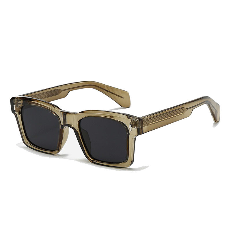 Women's Fashion Square Sunglasses with Trendy Transparent Frame Kalsten