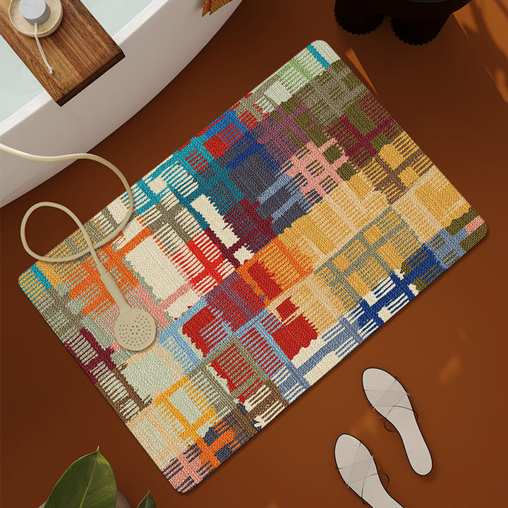 Textured Patterned Bath Mat Kalsten