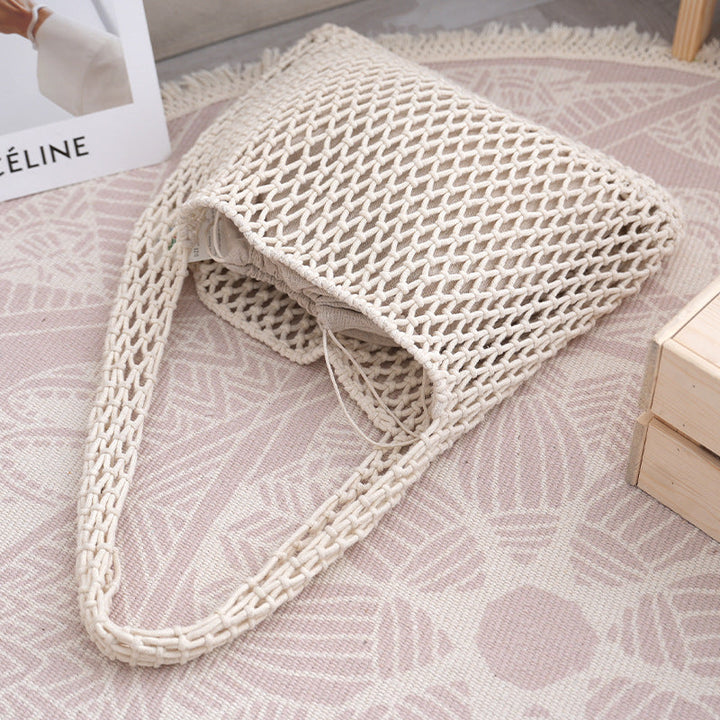 Handcrafted mesh bag made of natural material Kalsten