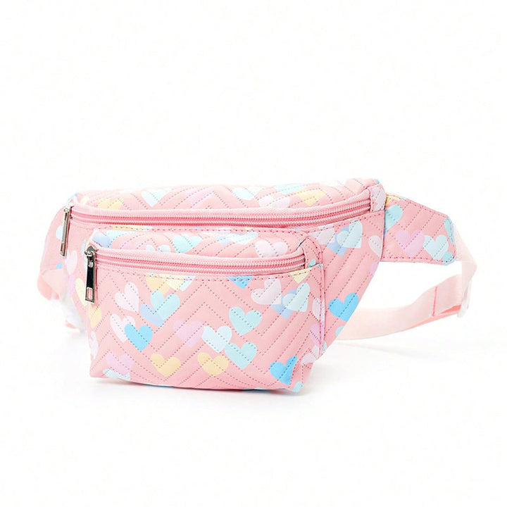 Waist bag with heart-shaped design and multiple compartments Kalsten