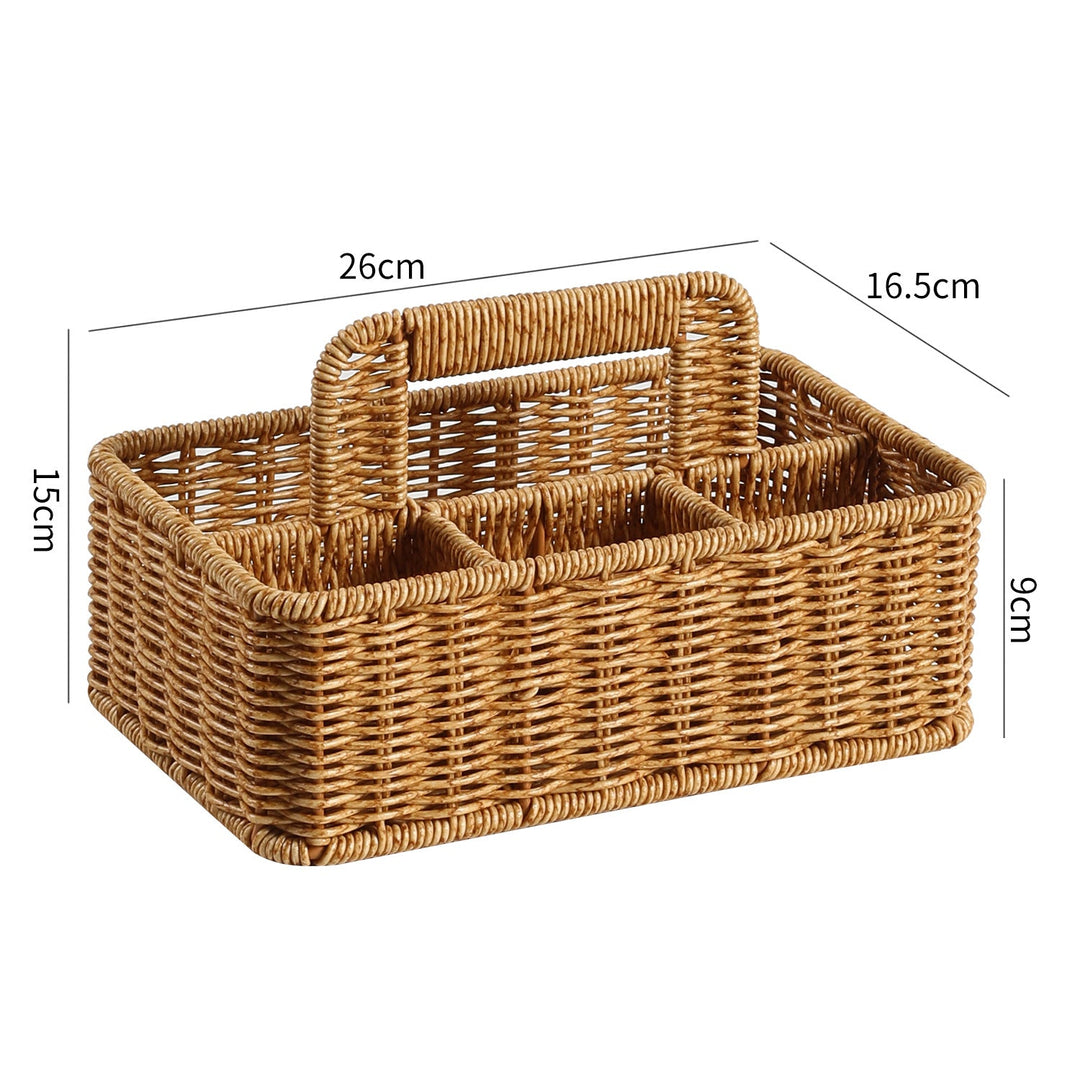 Unisex storage basket with compartments and practical carrying handle Kalsten