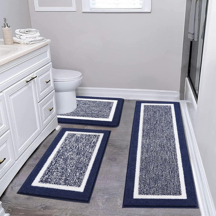 Plush Bathroom Area Mat Set Kalsten