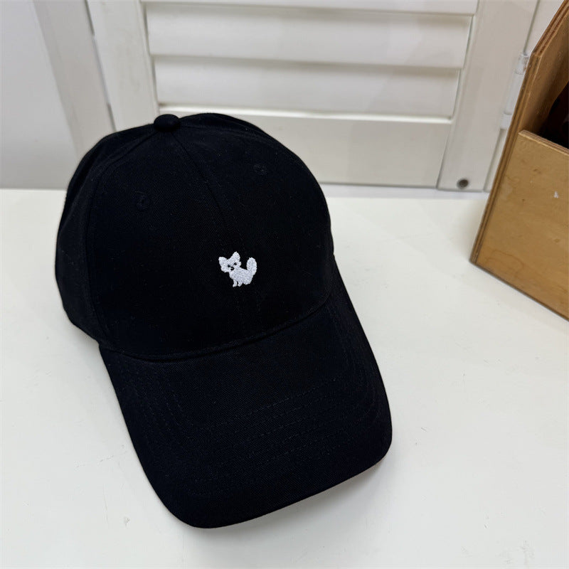 Women's Playful Embroidered Cat Cap Kalsten