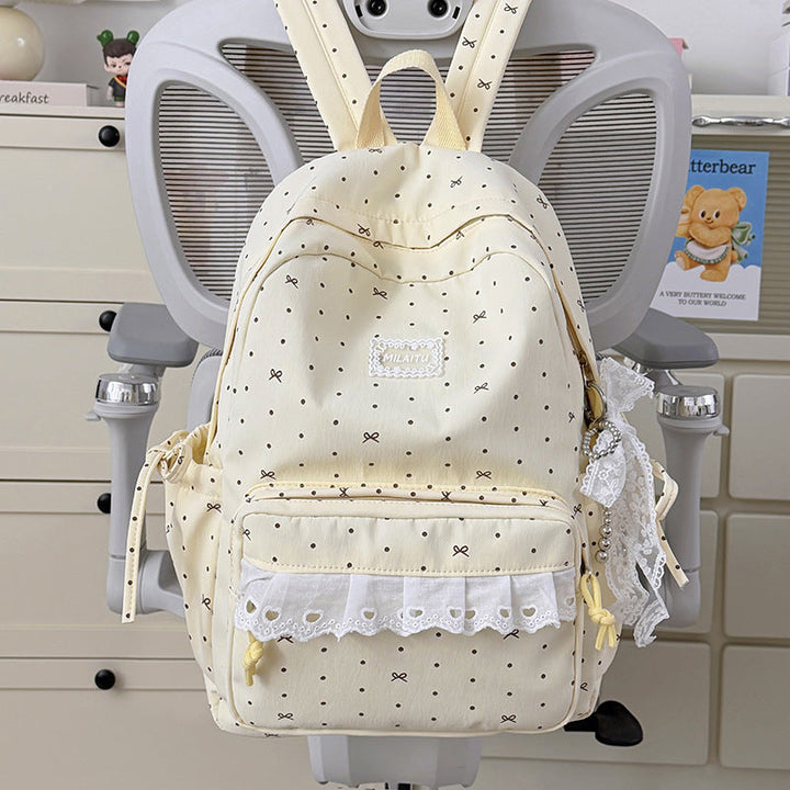 Charming Bow-Embellished Backpack