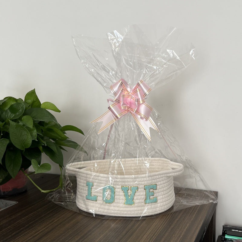 Women Decorative Storage Basket with Loving Inscription Kalsten