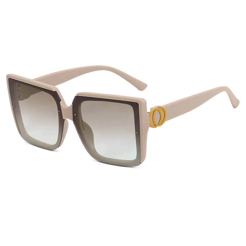 Women's square sunglasses with unique tire element Kalsten
