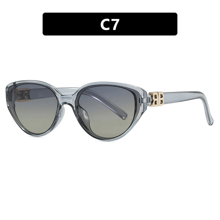 Women's fashionable cat-eye sunglasses with elegant metal frame and UV protection Kalsten
