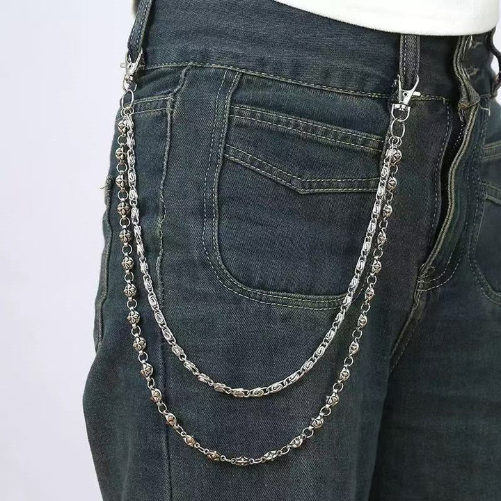 Fashionable chain belt with decorative pendants Kalsten