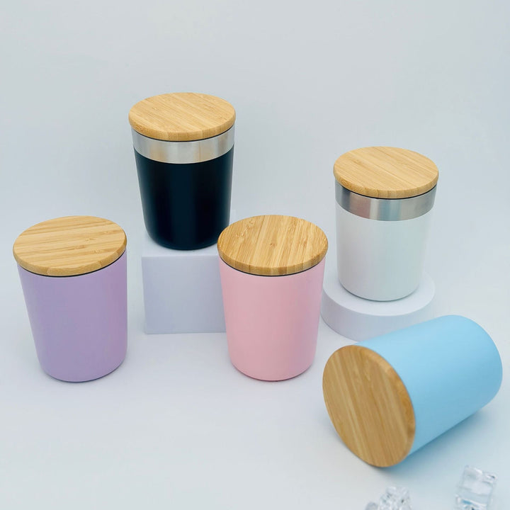 Ladies elegant sustainable insulated cup with bamboo lid Kalsten