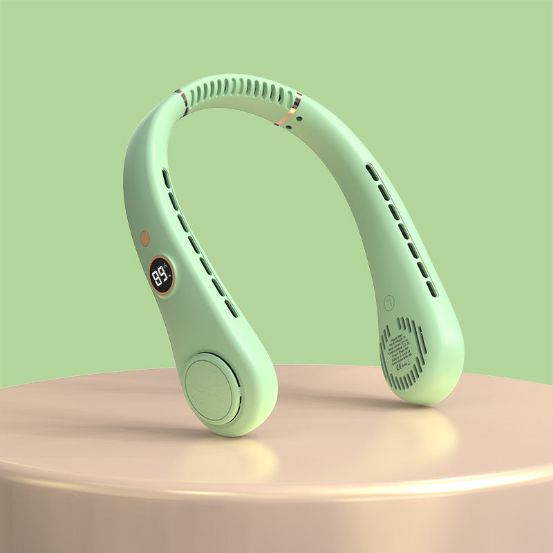Women's Portable Neck Fan with Temperature Display Kalsten