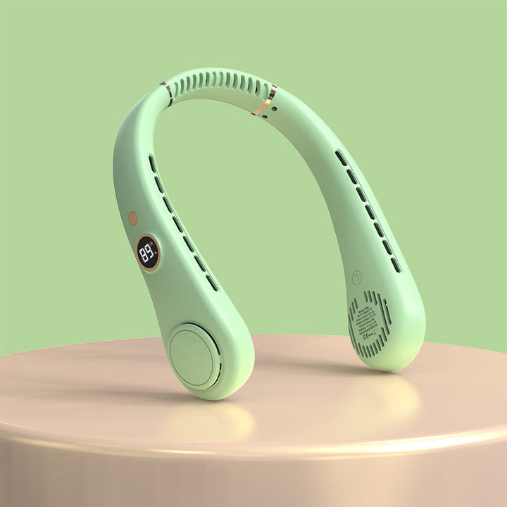 Women's Portable Neck Fan with Temperature Display Kalsten
