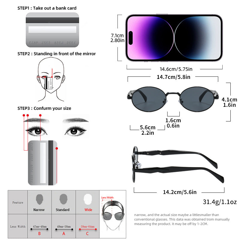 Fashionable Sunglasses In Elegant Oval Design Kalsten 1787127969