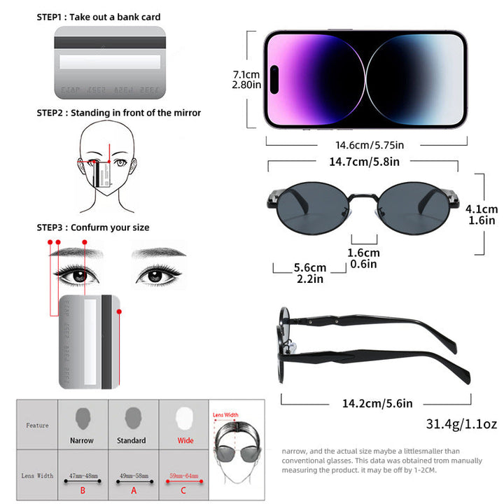 Fashionable Sunglasses In Elegant Oval Design Kalsten 1787127969