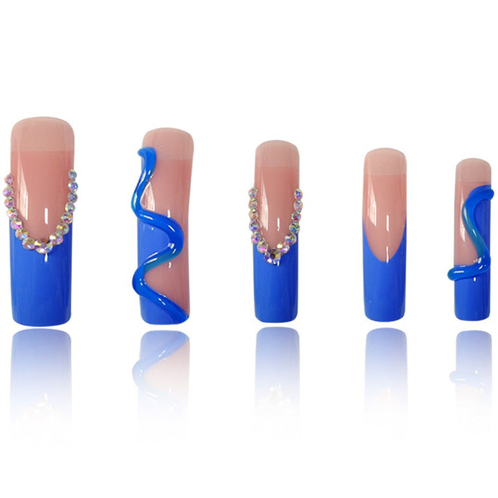 Glamorous 3D Long Stiletto Press-On Nails Kalsten