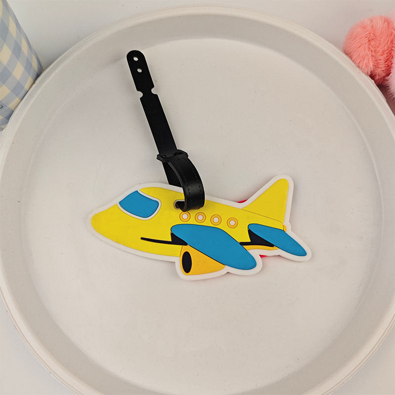 playful silicone airplane luggage tag with adjustable buckle strap Kalsten