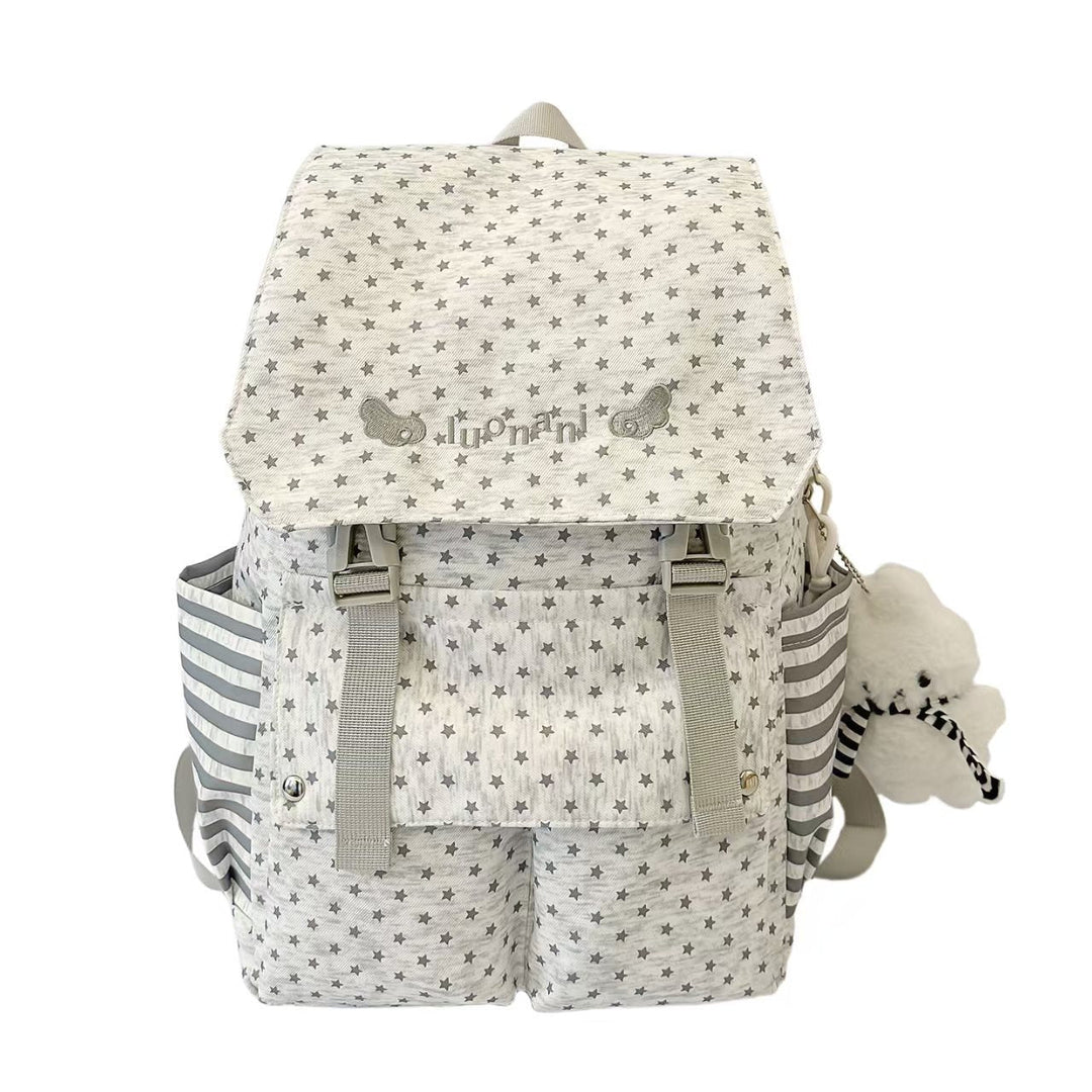 Star-Patterned Multi-Pocket Backpack Kalsten