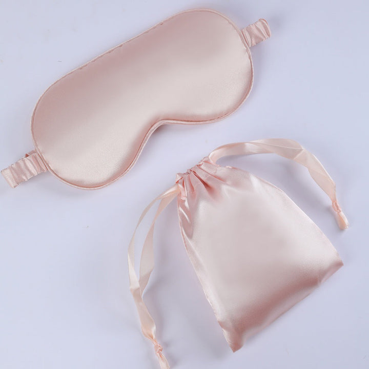 Women's nano silk sleep mask with padded eye area, adjustable elastic band, and storage pouch Kalsten