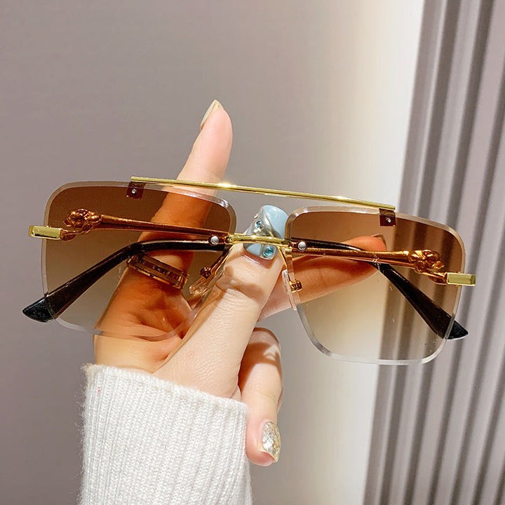 Women Designer Glasses with Elegant Gold Frame and Transparent Lenses Kalsten