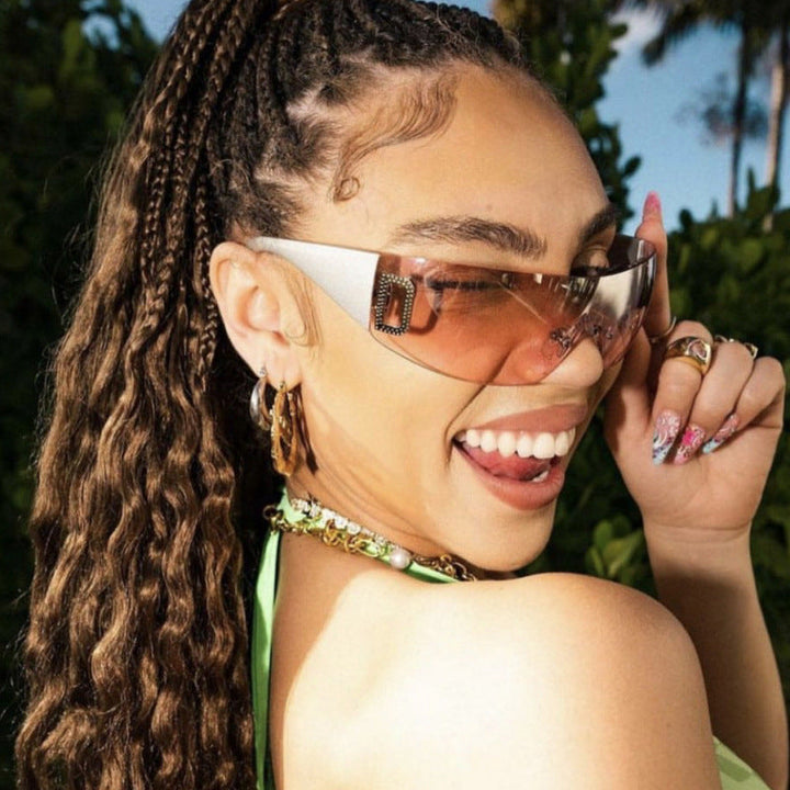 Women's sporty sunglasses in futuristic shield design Kalsten