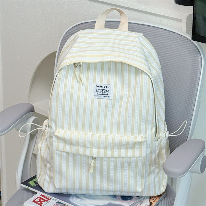 Casual Striped School Backpack