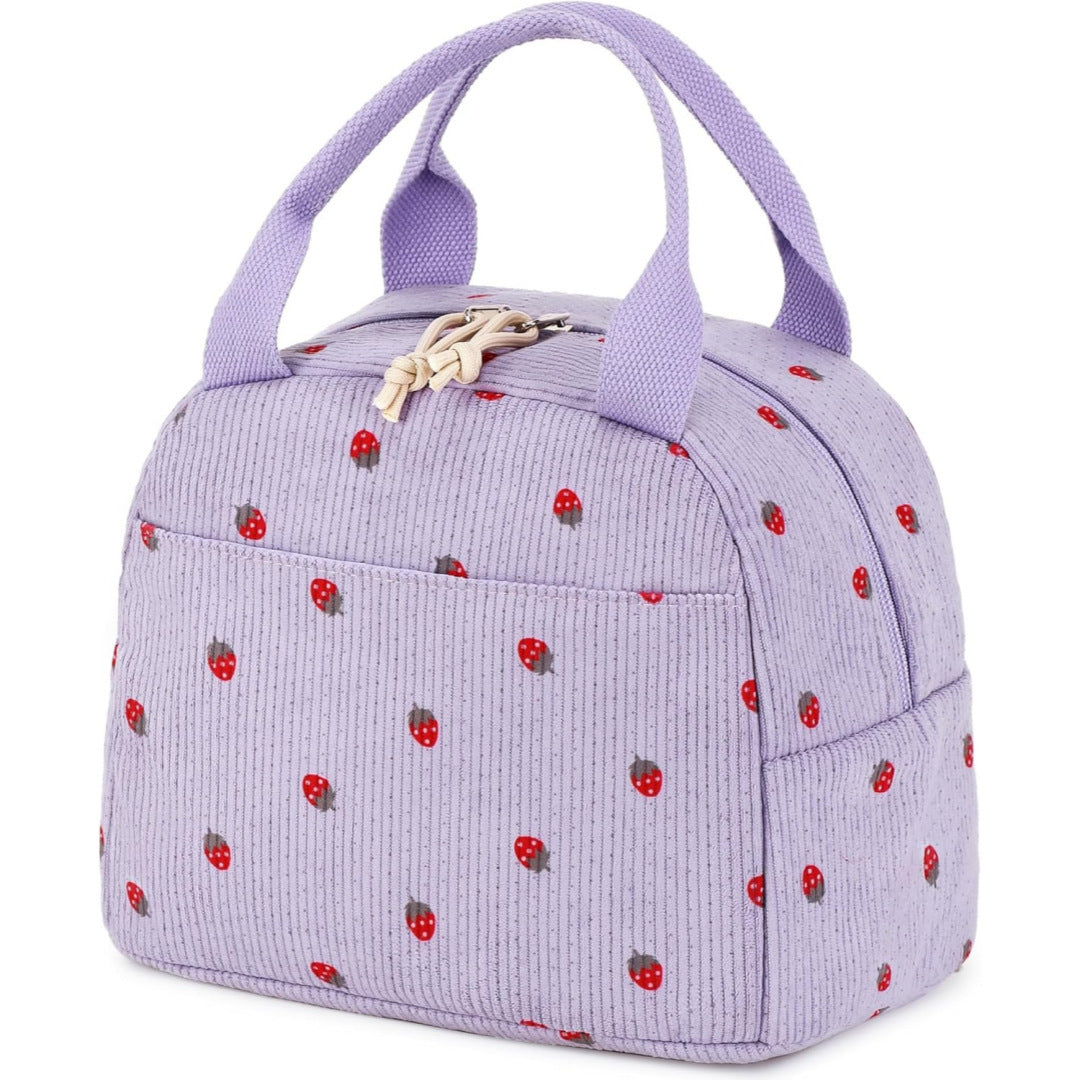 Insulated Strawberry Print Lunch Bag Kalsten