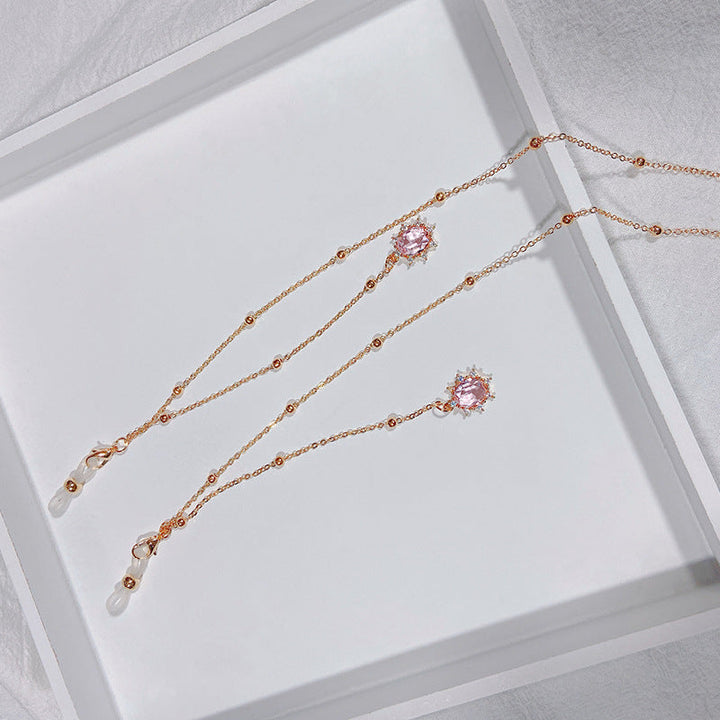 Noble jewelry necklace with sparkling crystals Kalsten