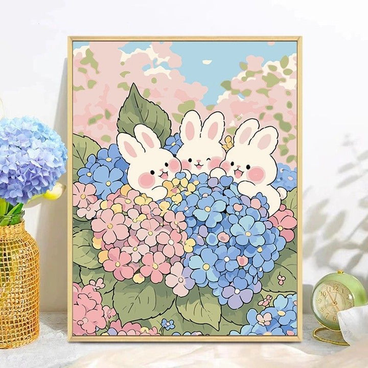 Playful Bunny Themed Wall Art Kalsten