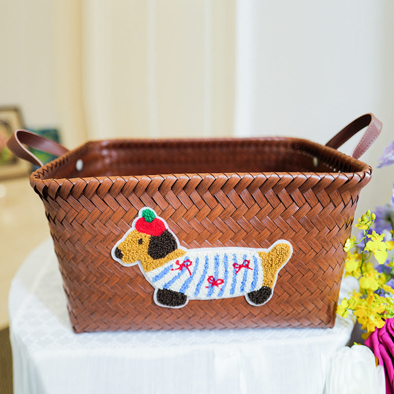 Playful storage basket with animal pattern Kalsten