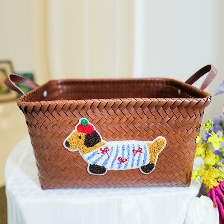 Playful storage basket with animal pattern Kalsten