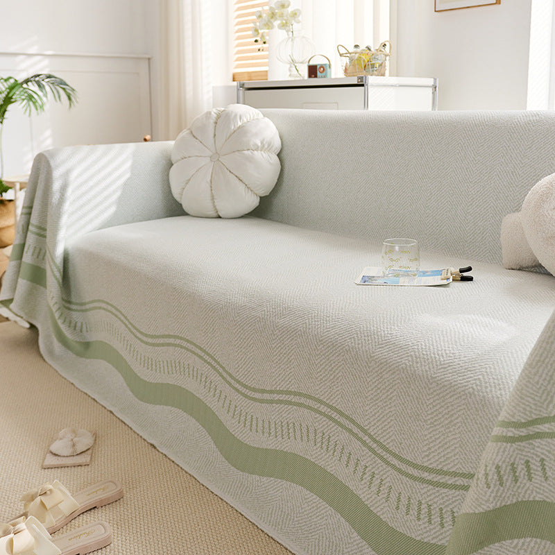 Elegant Leaf Patterned Sofa Cover