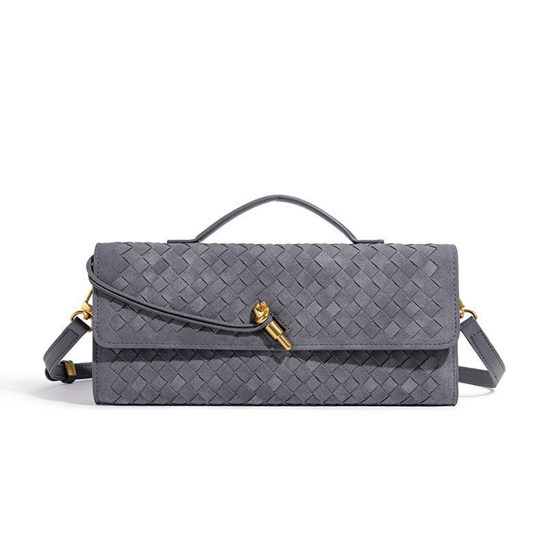 Woven Leather Clutch Acalora