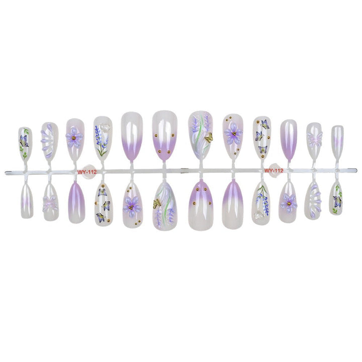 Elegant Floral Artwork Press-On Nails Kalsten
