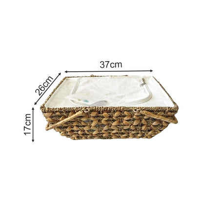 Decorative storage basket with transparent lid