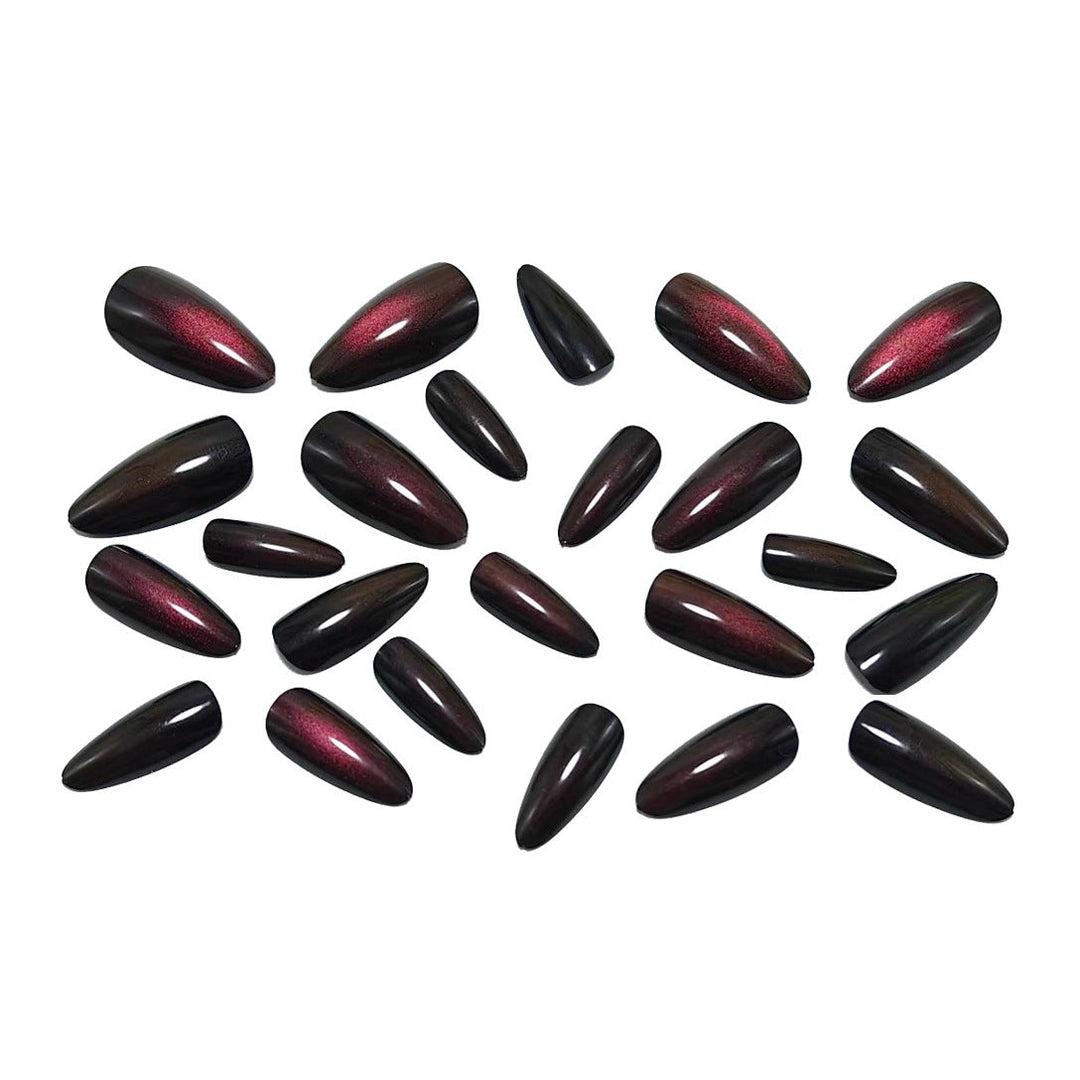 Artificial nails with high-gloss finish and gradient Kalsten